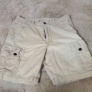 American Eagle Outfitters Beige Cargo Shorts